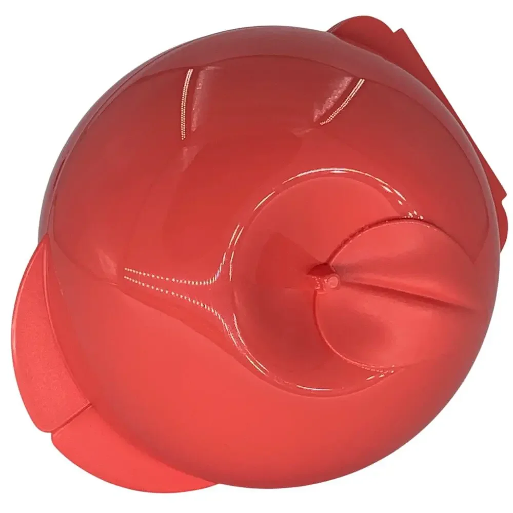 Tupperware Container Apple Shaped Red Treat Snack With Hinged Lid Forget Me Not